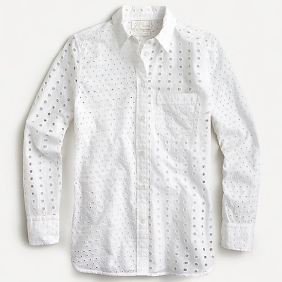 NWT J. Crew Built in Tank Chic Pocketed White Fall Top - Picture 4 of 6